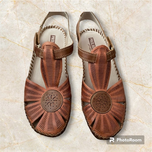 PIKOLINOS Shoes - PIKOLINOS Tan LEATHER SANDALS Fisherman Womens US 8.5/ 9 EU 39 Soft Lining